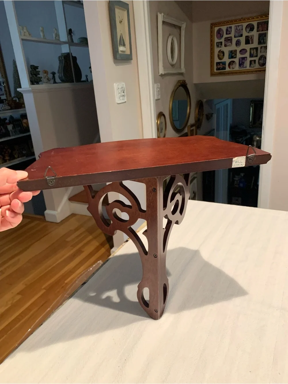 Vintage Bombay Dark Brown Wall Bracket Shelf